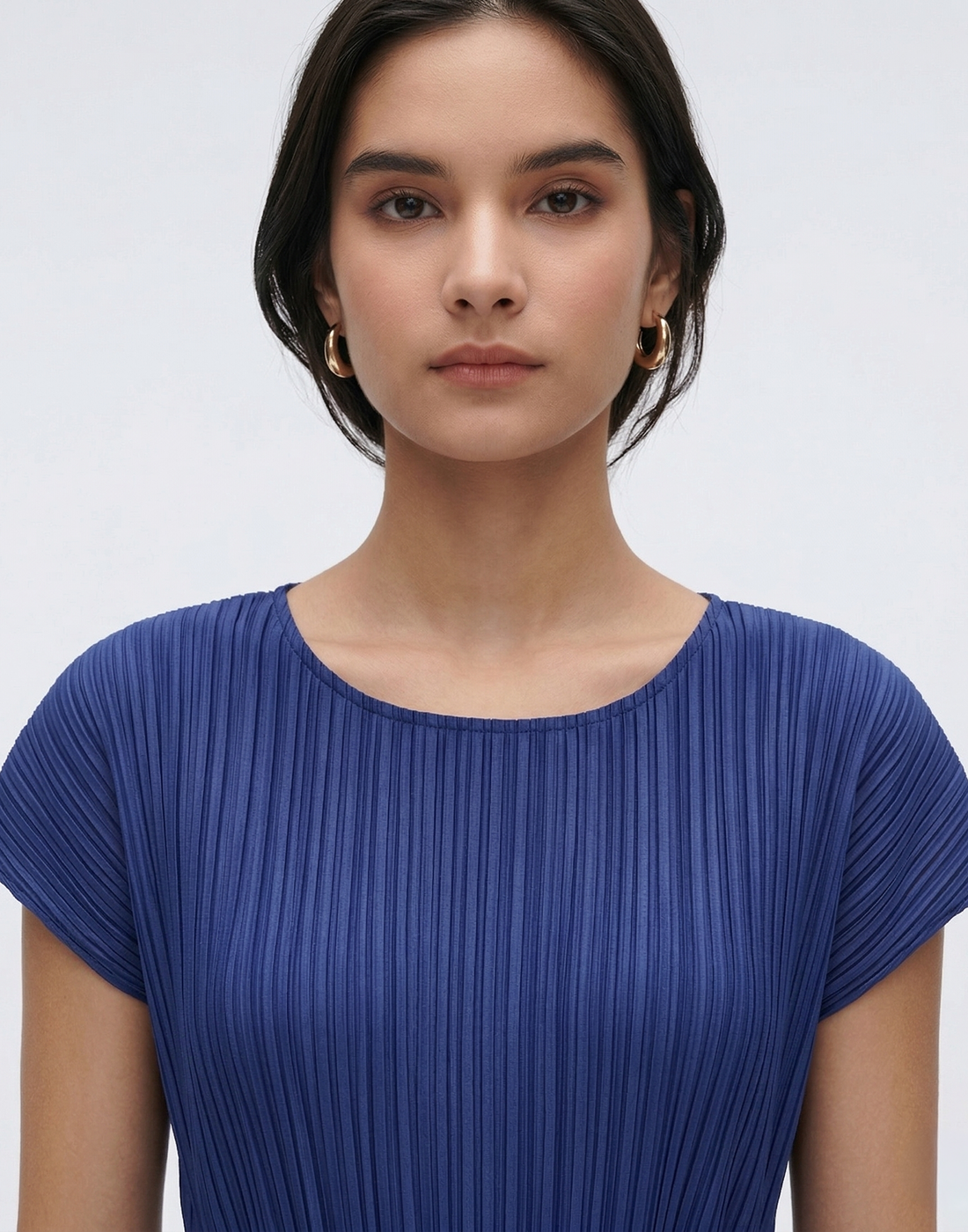 Wrinkle-Free, Cooling & Breathable Pleated Swish Dress With Belt