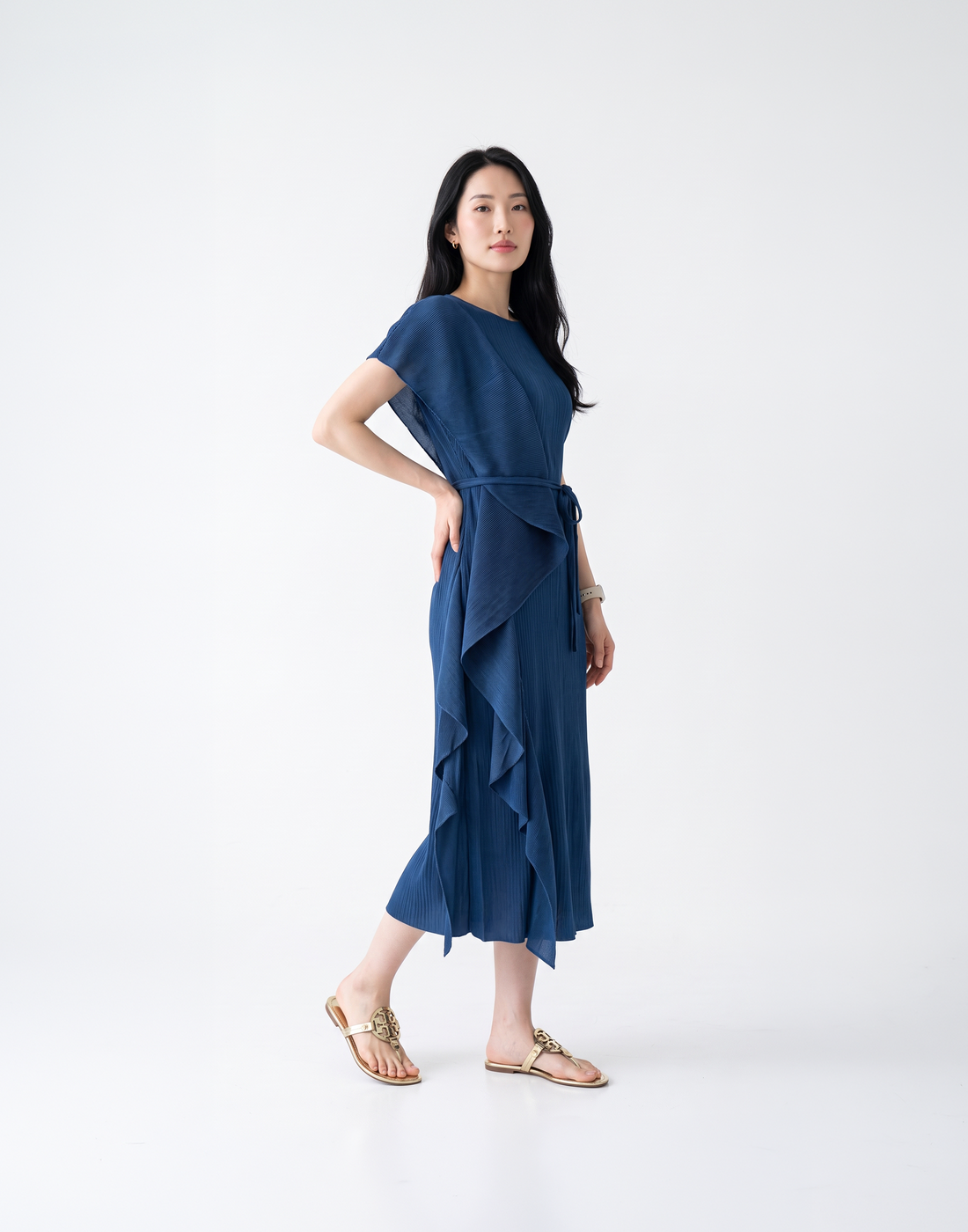 Wrinkle-Free, Cooling & Free Size Pleated Celina Dress