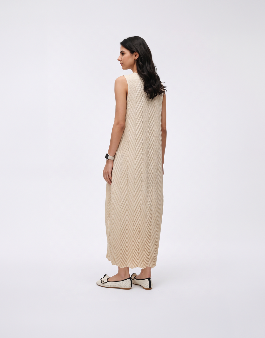 Wrinkle-Free, Cooling & Breathable Free Size Pleated Vera Dress