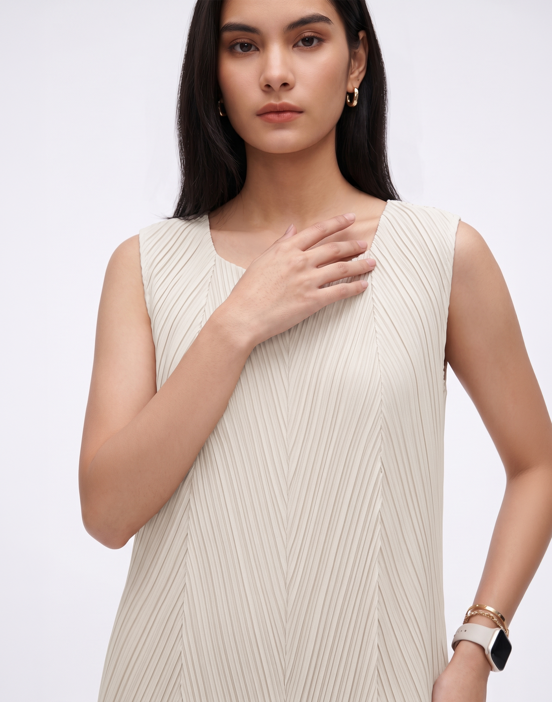 Cooling, Wrinkle-Free & Free Size Solace Pleated Dress