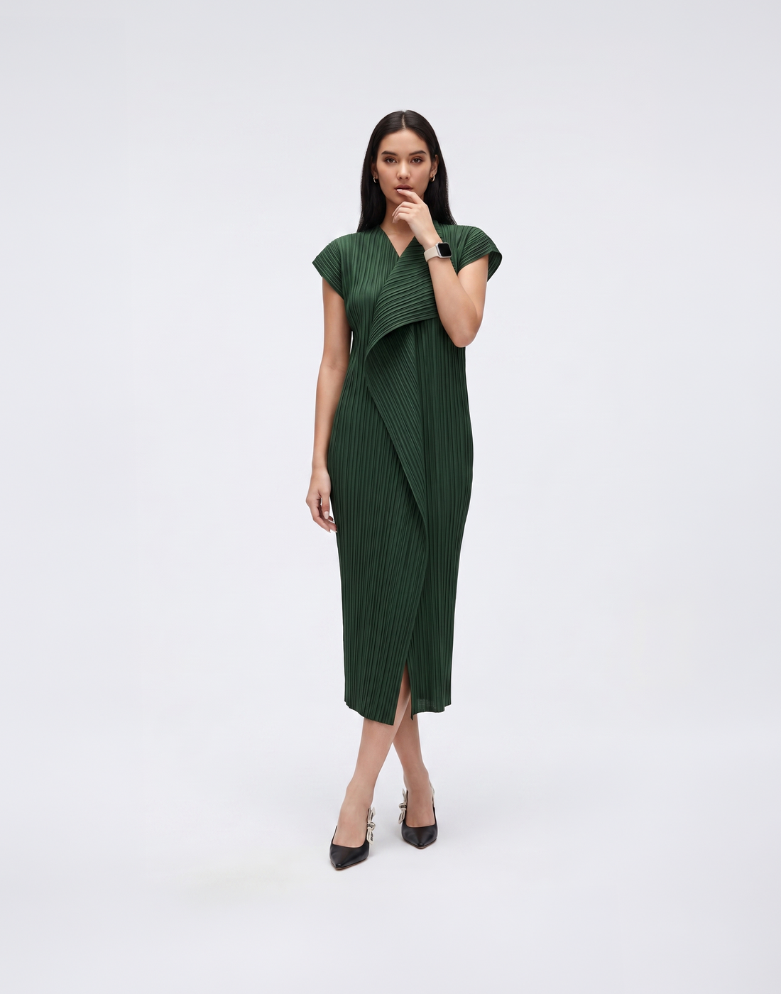 Wrinkle-Free, Cooling & Breathable Free Size Pleated Sienna Dress