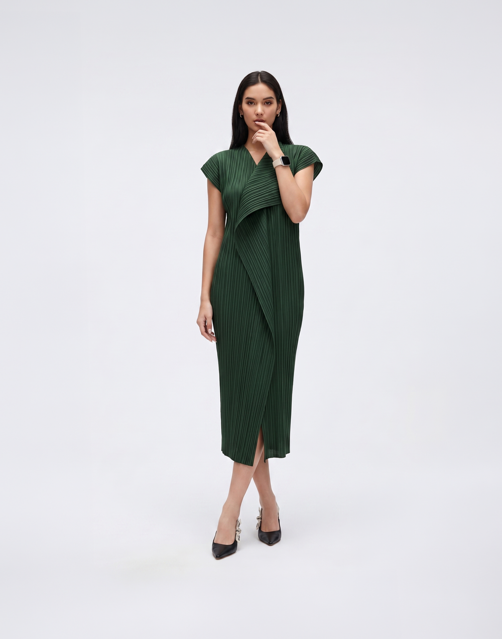 Wrinkle-Free, Cooling & Breathable Pleated Sienna Dress