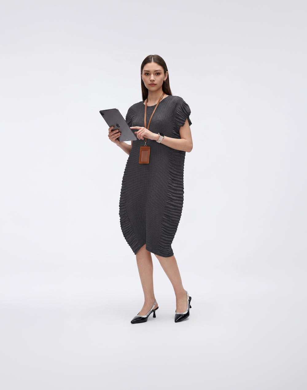 Wrinkle-Free, Cooling & Free Size Pleated Bella Dress
