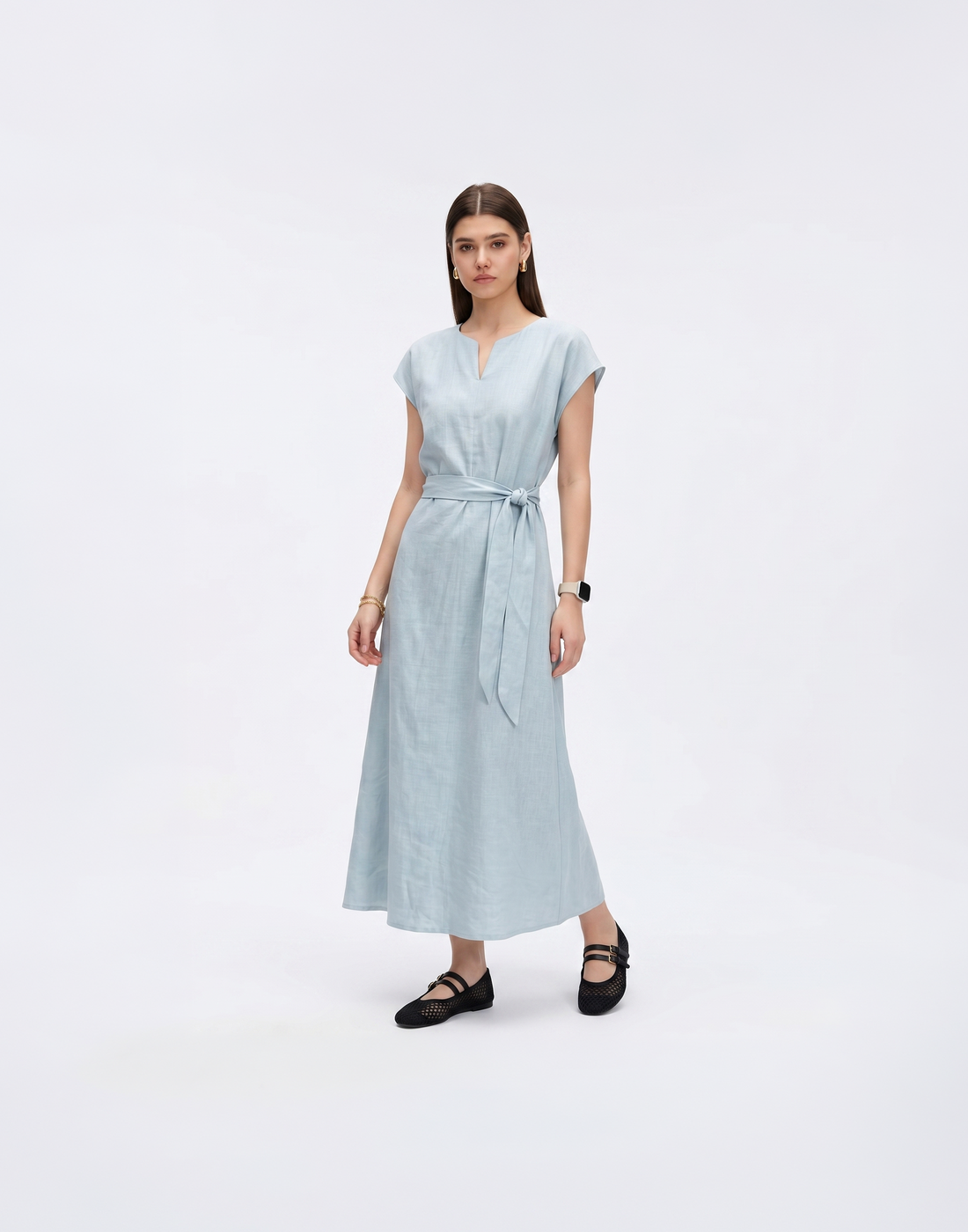 Cooling, Breathable & Stretchy Linen Mist Dress