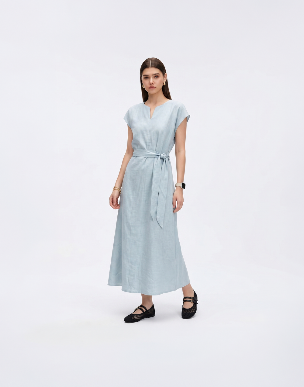 Cooling, Breathable & Stretchy Linen Mist Dress