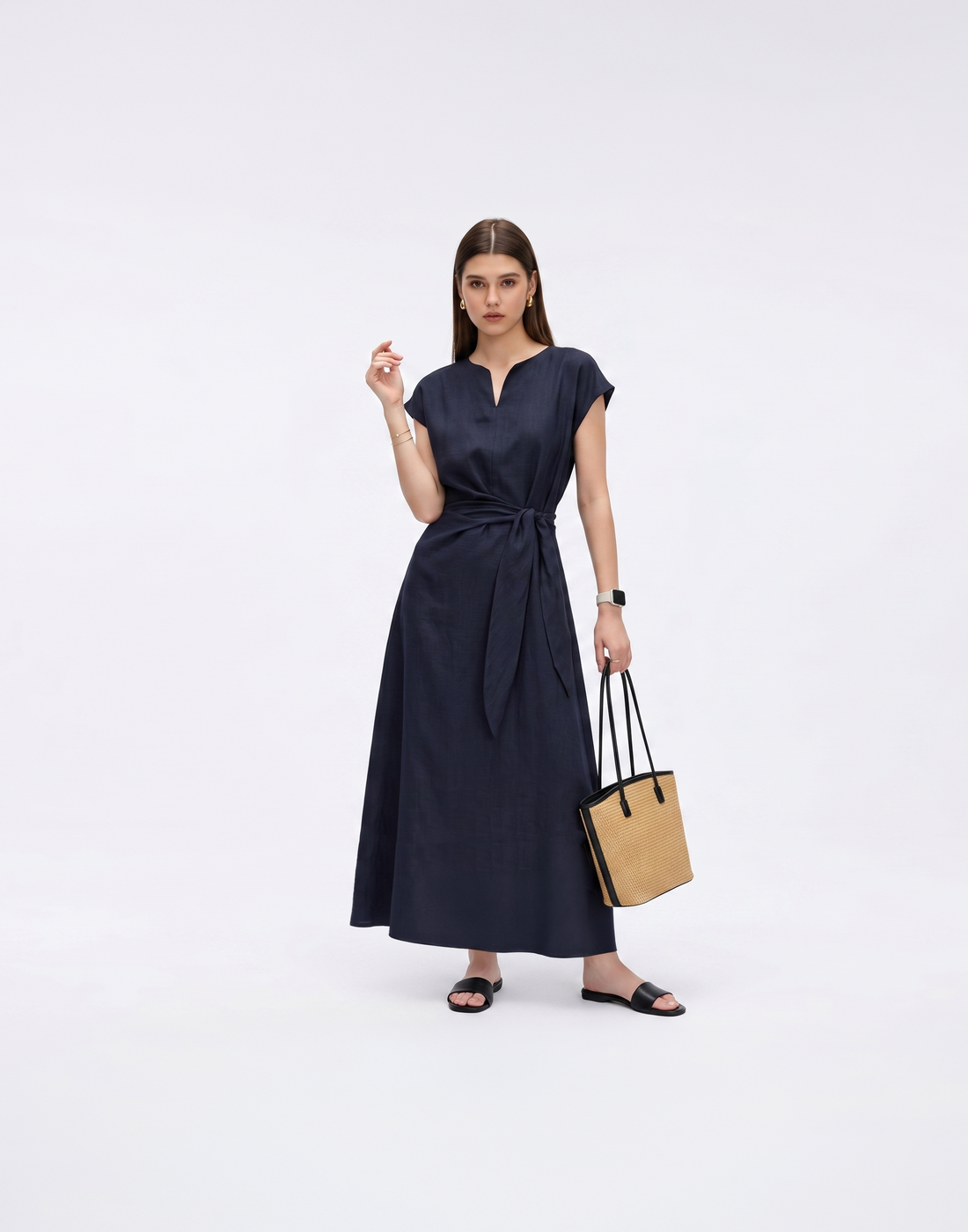 Cooling, Breathable & Stretchy Linen Mist Dress