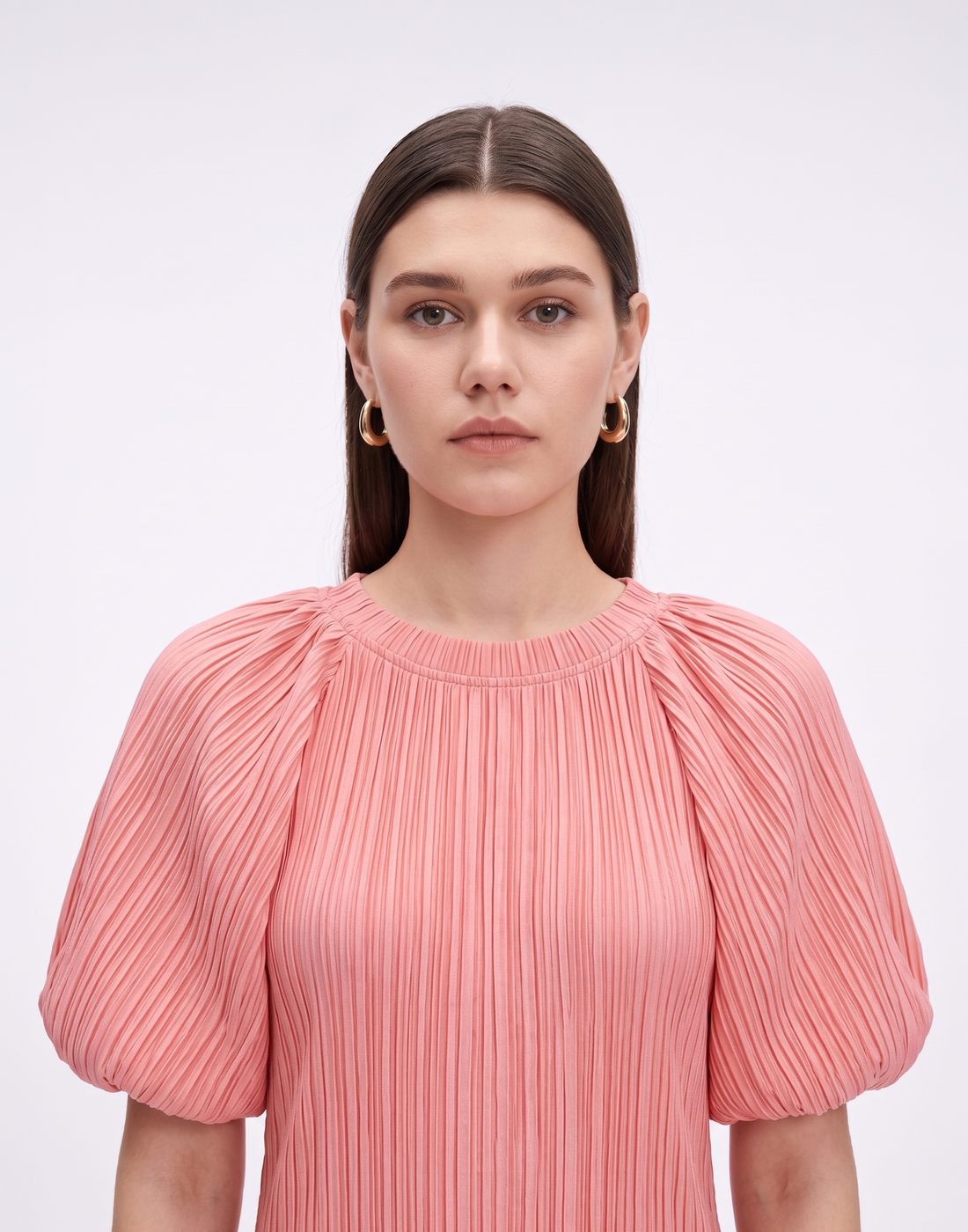 Cooling & Wrinkle-Free 2-in-1 Halo Pleated Dress With Sleeves