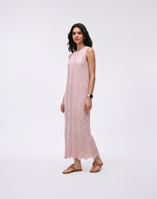Wrinkle-Free, Cooling & Breathable Free Size Pleated Vera Dress