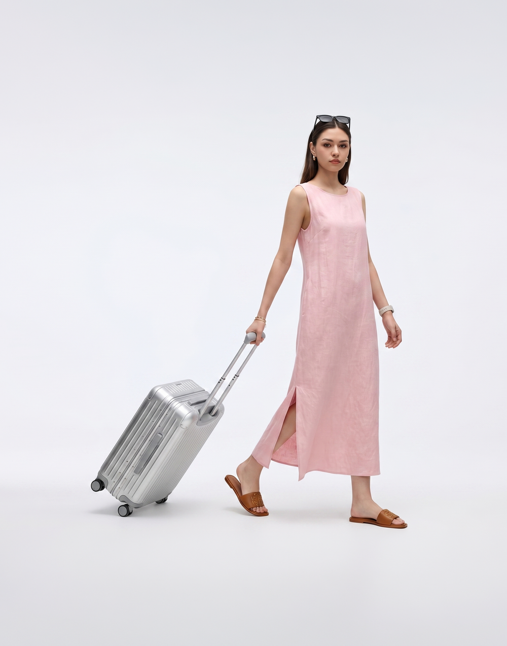 Cooling, Breathable Weekend Shift Linen Dress With Pockets