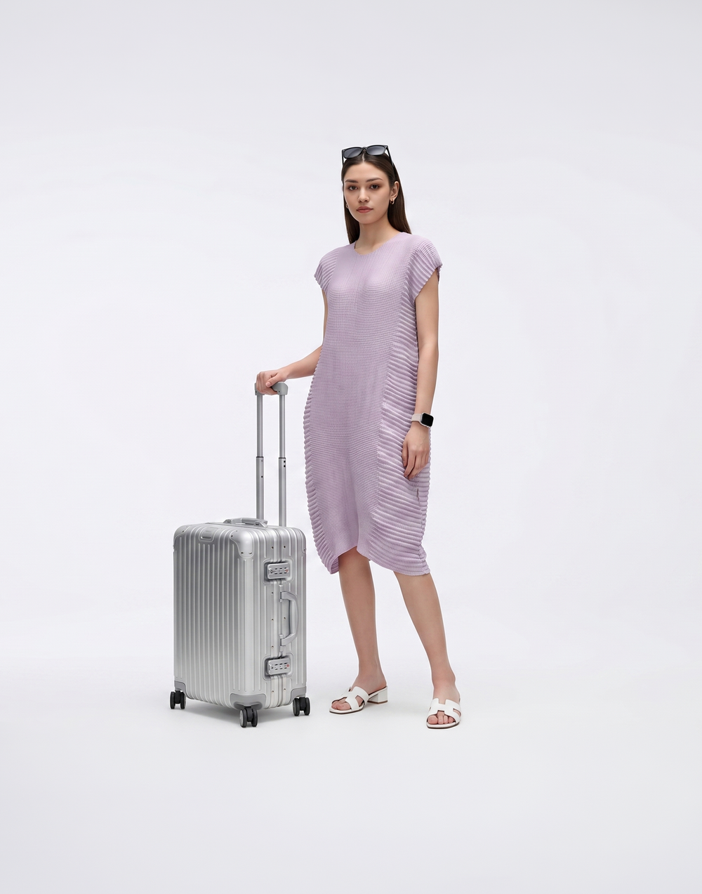 Wrinkle-Free, Cooling & Free Size Pleated Bella Dress