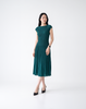 Wrinkle-Free, Cooling & Breathable Tummy Covering Pleated Luxe Dress