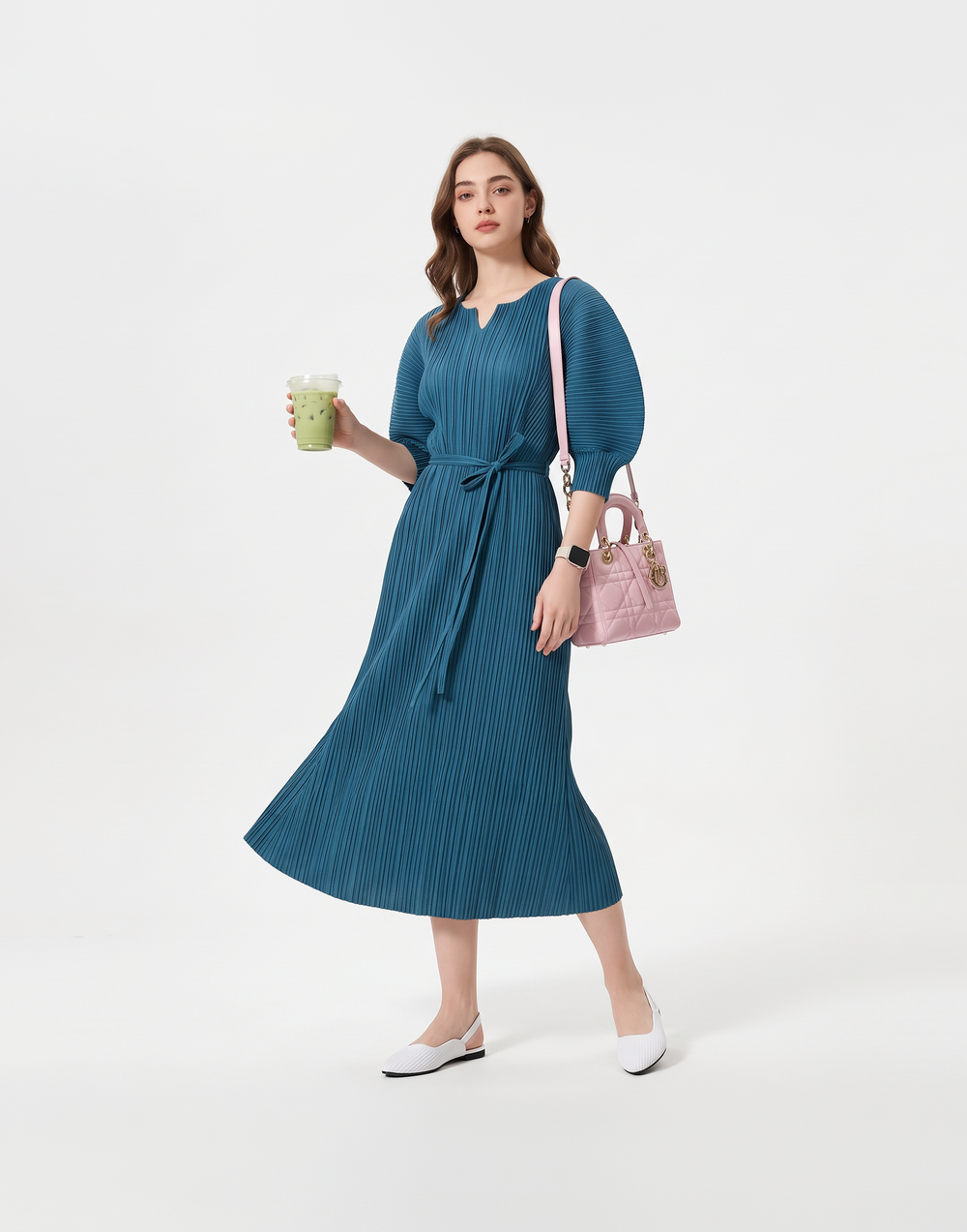 Wrinkle-Free, Cooling & Breathable Free Size Daydream Dress With Sleeves