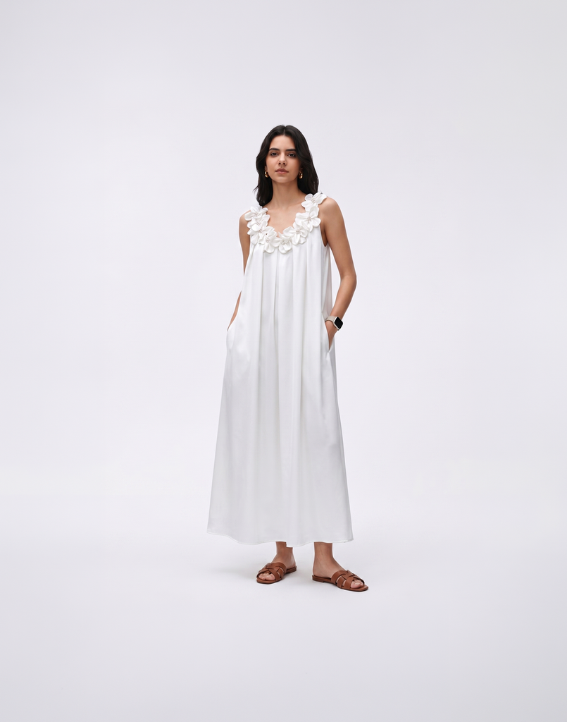 Cooling, Flattering & Crease-Resistant Petal Dress With Pockets