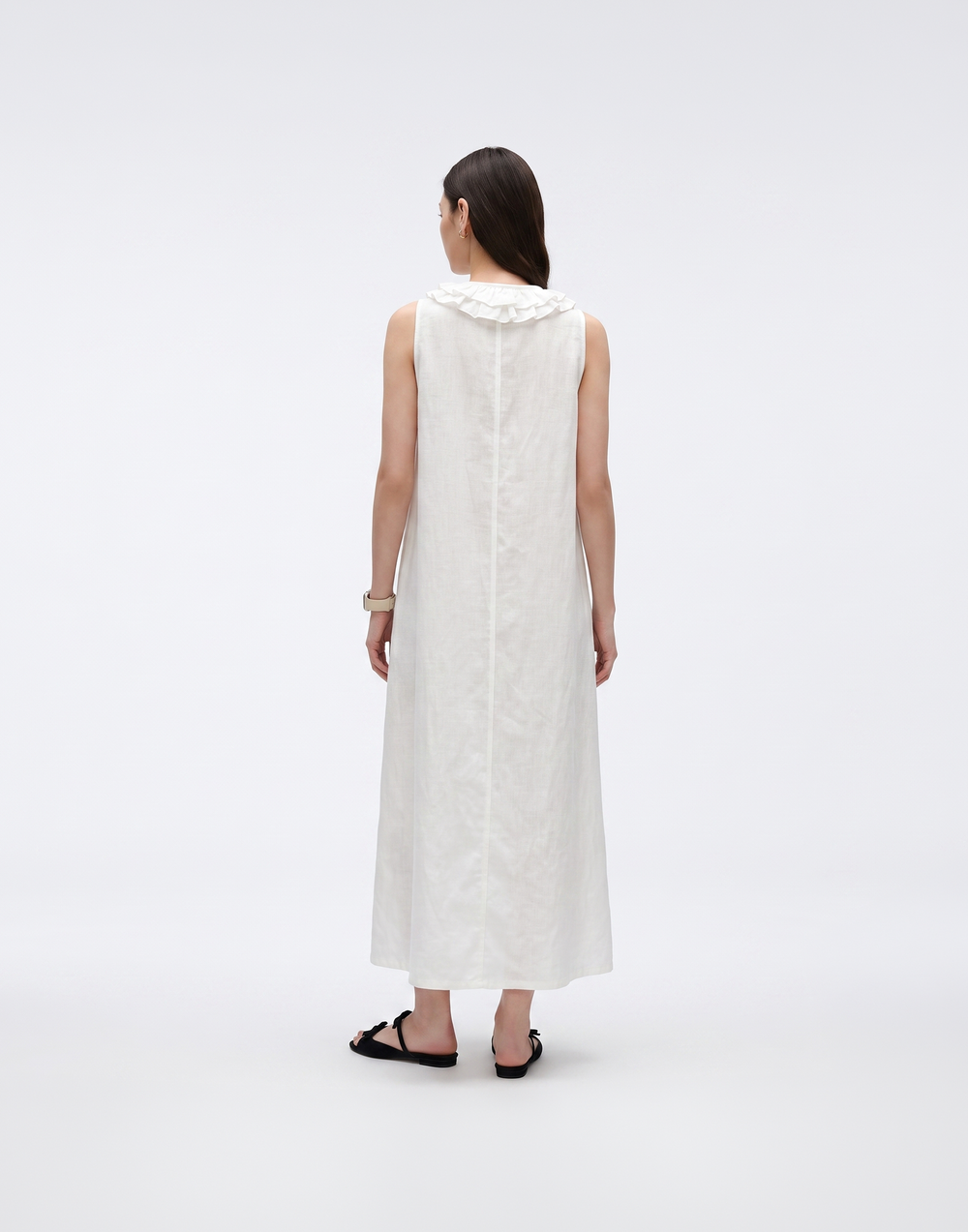 Cooling & Breathable Linen Fern Dress With Pockets