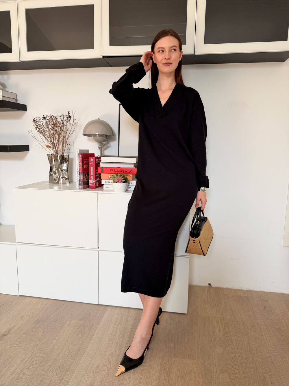 Buttery Soft Transit-Ready Knitted Winter Travel Dress