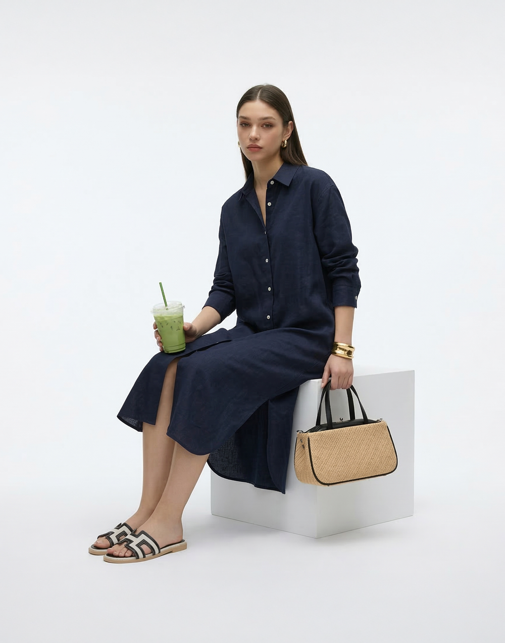 Cooling & Breathable Shirt Dress With Pockets