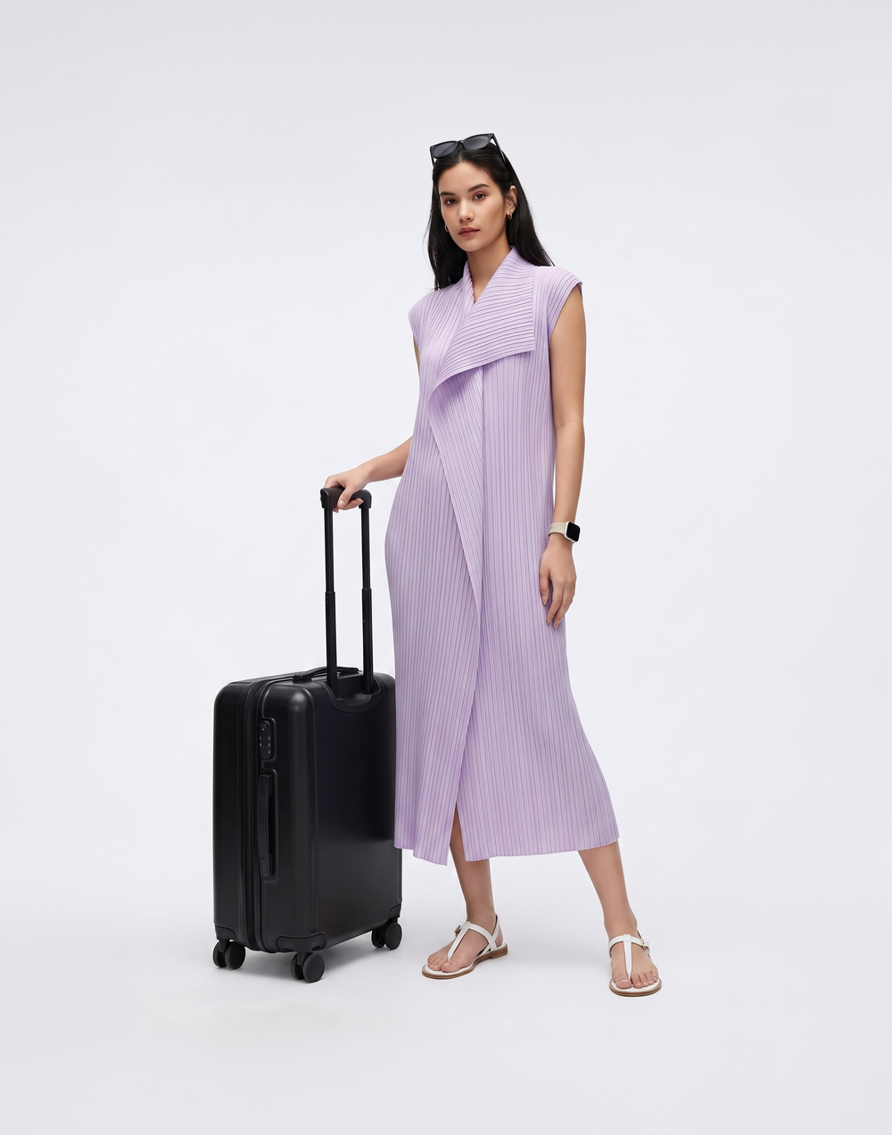 Wrinkle-Free, Cooling & Breathable Pleated Sienna Dress