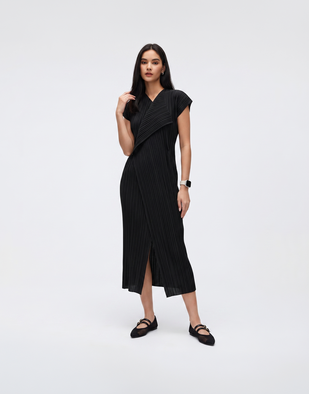 Wrinkle-Free, Cooling & Breathable Pleated Sienna Dress