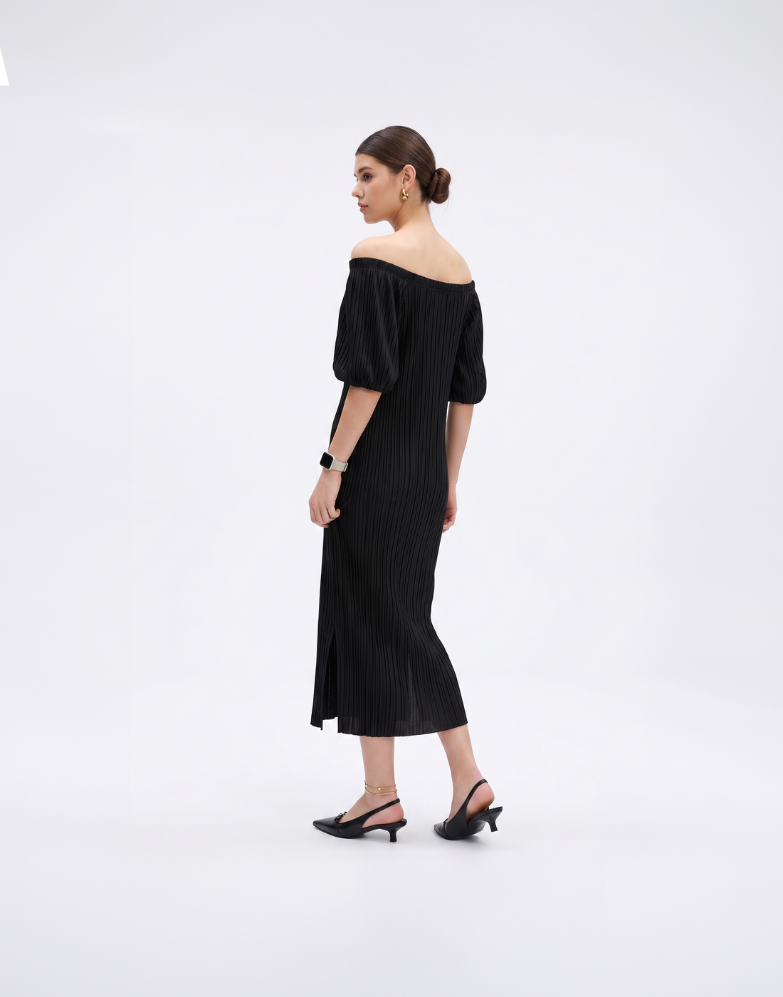 Cooling & Wrinkle-Free 2-in-1 Halo Pleated Dress With Sleeves