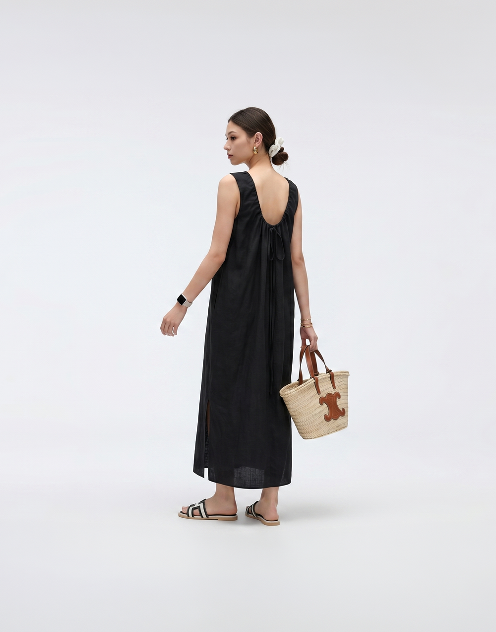 Cooling, Breathable Weekend Shift Linen Dress With Pockets