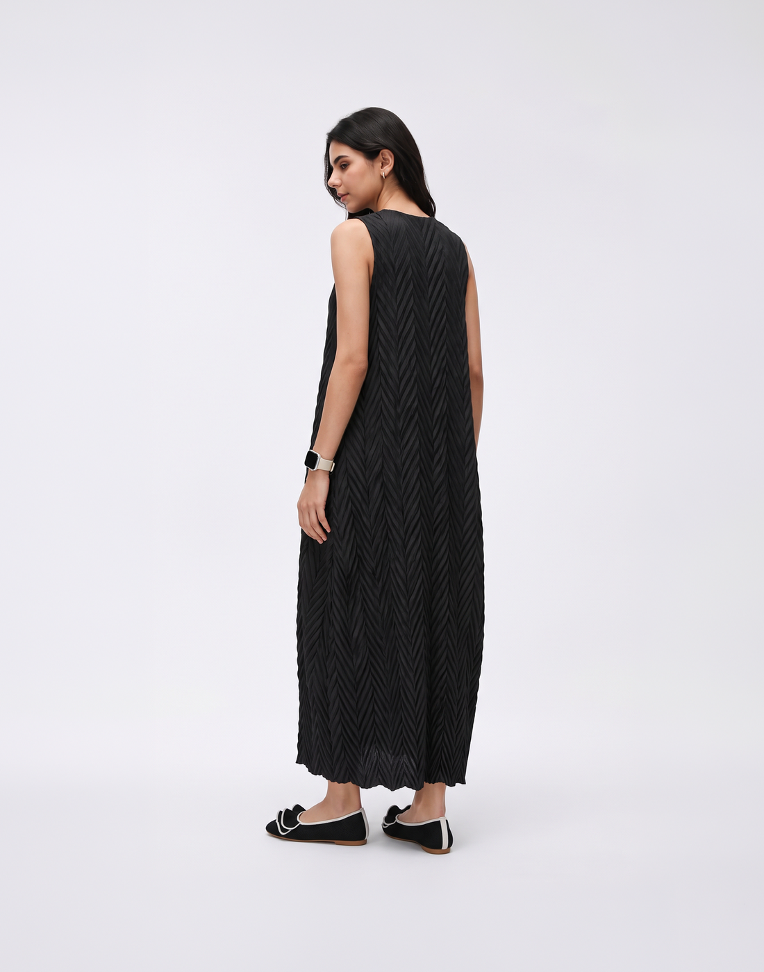 Wrinkle-Free, Cooling & Breathable Free Size Pleated Vera Dress