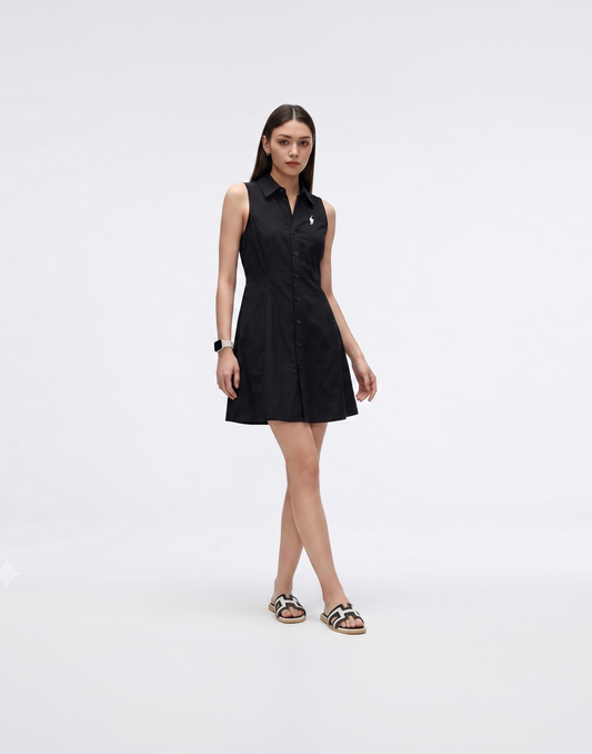 Cooling & Breathable Preppy Shirt Dress