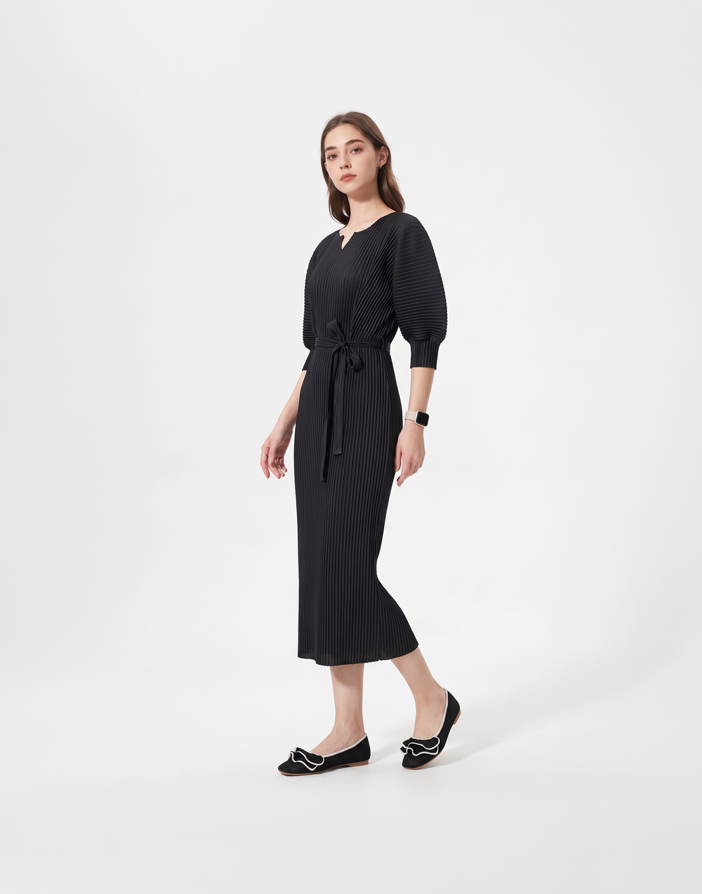 Wrinkle-Free, Cooling & Breathable Free Size Daydream Dress With Sleeves