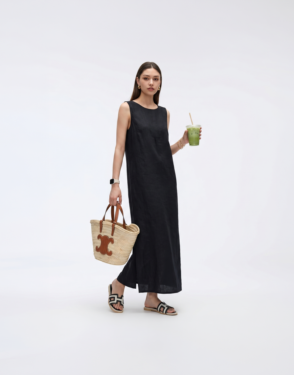 Cooling, Breathable Weekend Shift Linen Dress With Pockets