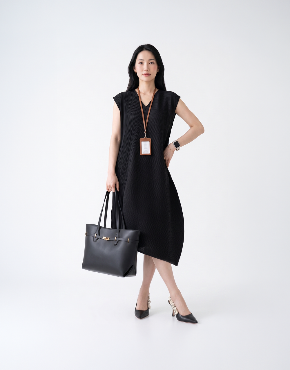 Wrinkle-Free, Cooling & Breathable Celeste Pleated Dress