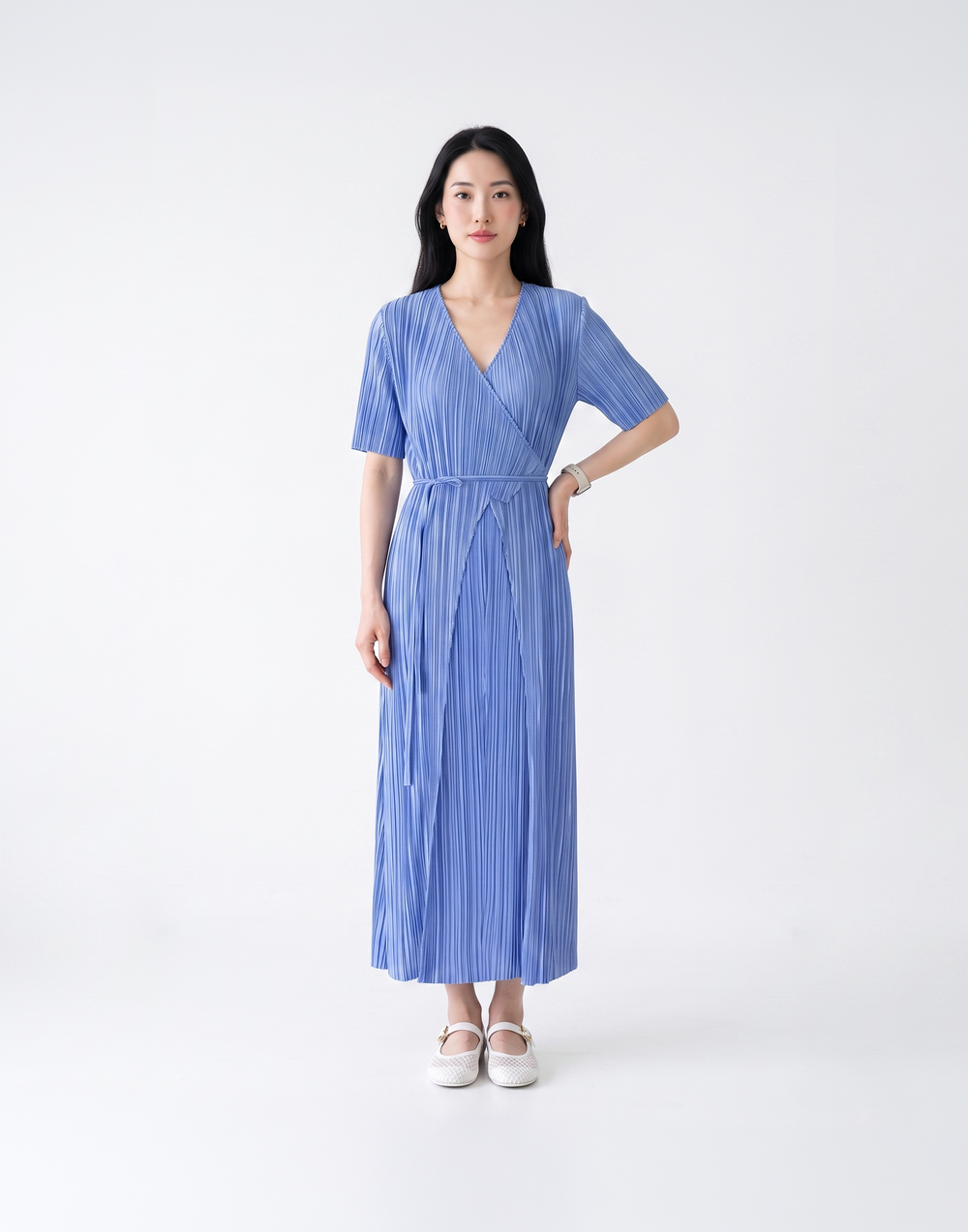 Wrinkle-Free, Cooling & Breathable Envy Pleated Dress