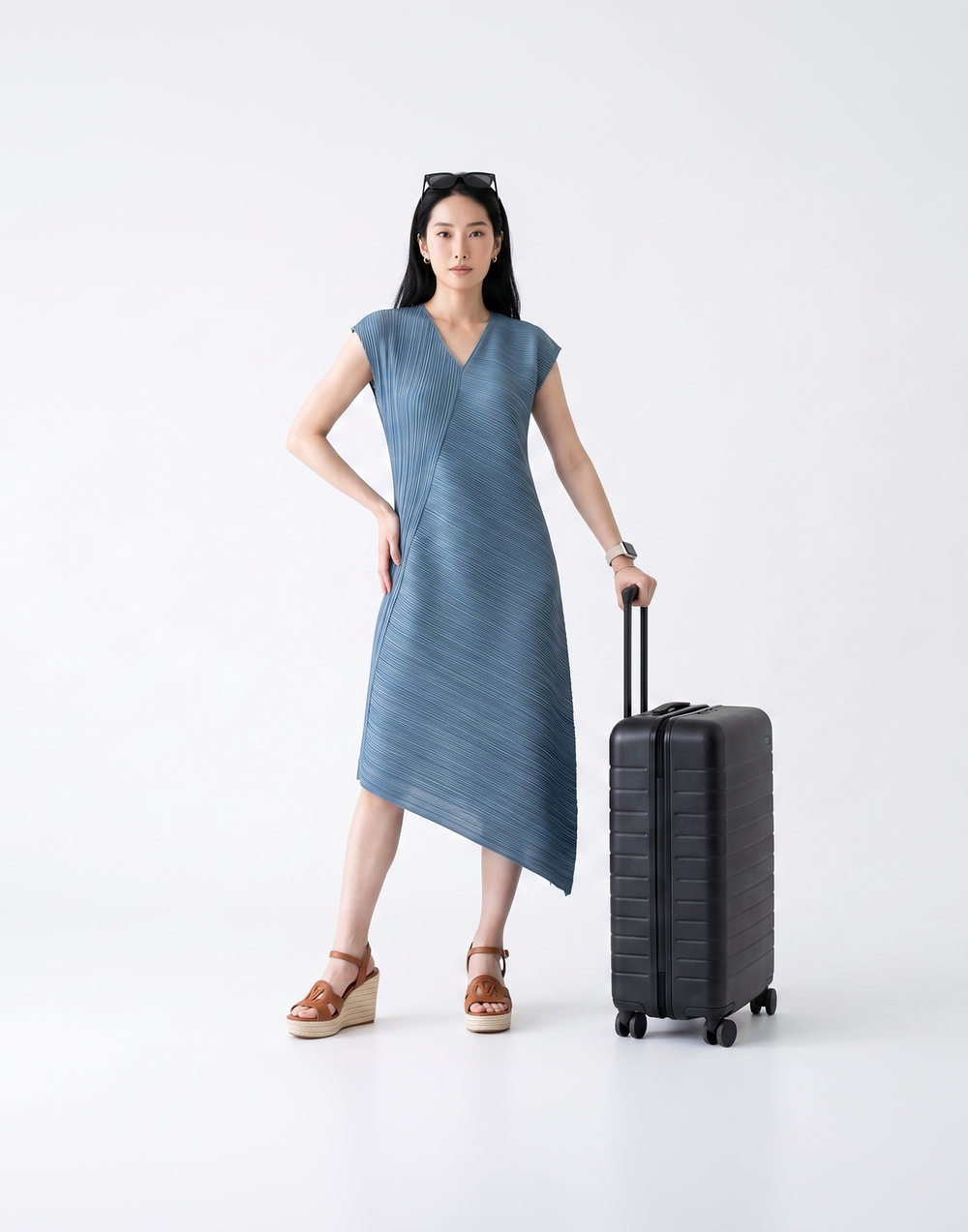 Wrinkle-Free, Cooling & Breathable Celeste Pleated Dress