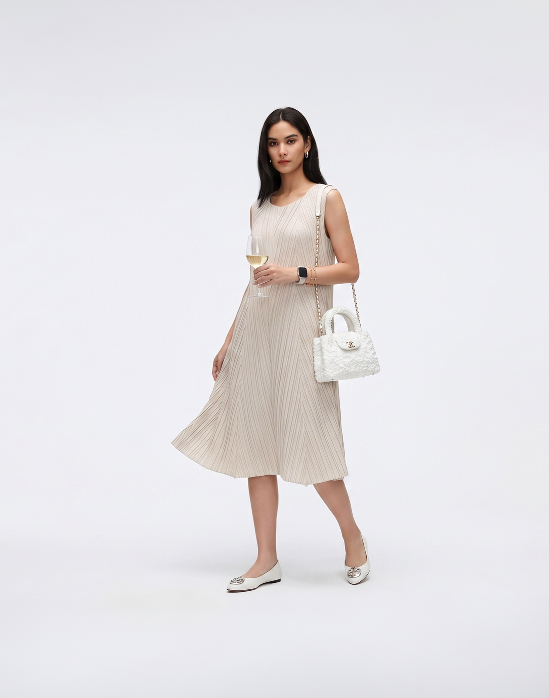 Cooling, Wrinkle-Free & Free Size Solace Pleated Dress