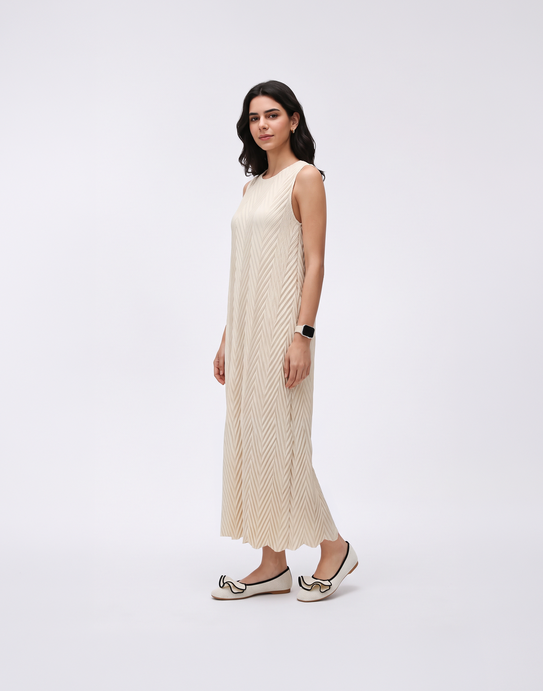 Wrinkle-Free, Cooling & Breathable Free Size Pleated Vera Dress