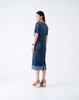 Wrinkle-Free, Cooling & Breathable Monaco Free Size Pleated Denim Dress With Sleeves