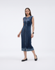 Wrinkle-Free, Cooling & Breathable Free Size Santorini Pleated Denim Dress