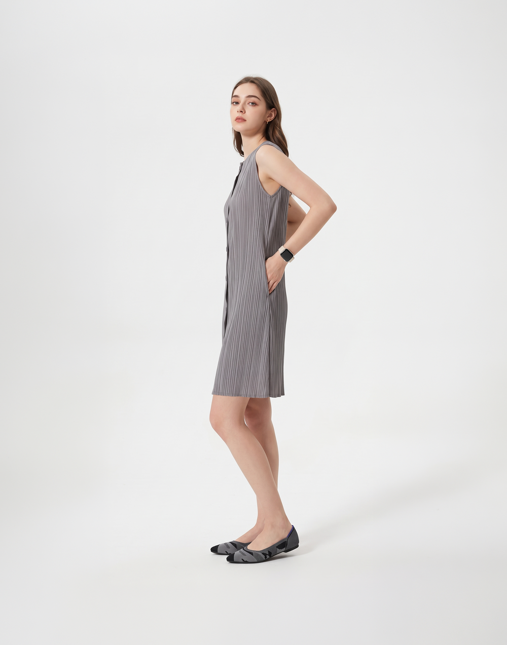 Wrinkle-Free, Cooling, Breathable Free Size Amara Dress With Pockets