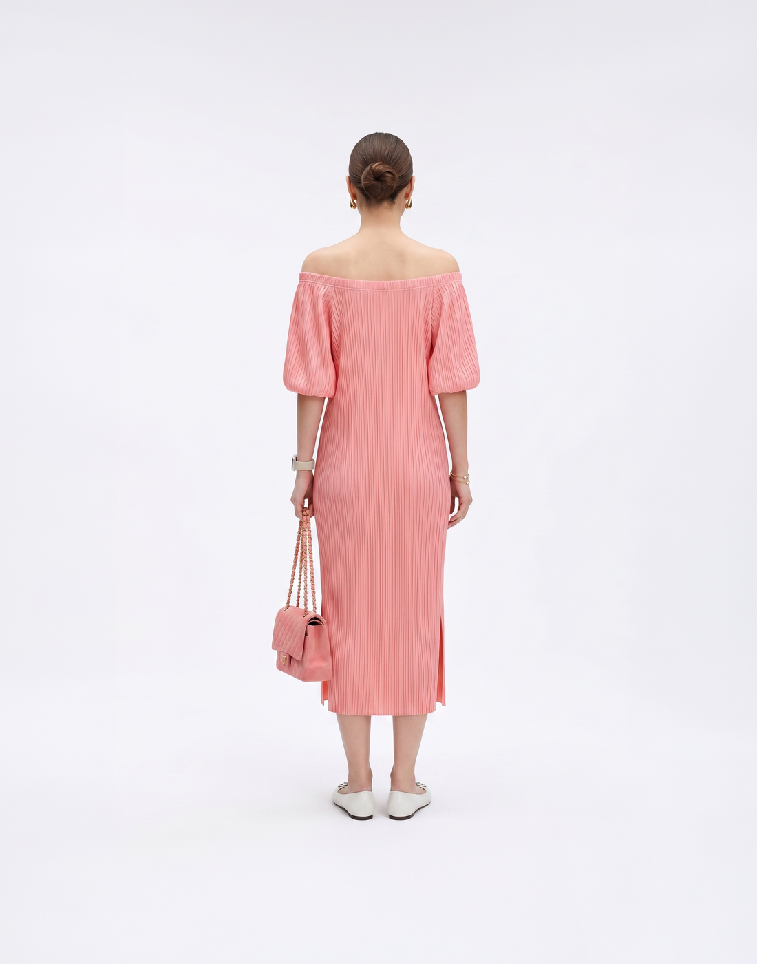 Cooling & Wrinkle-Free 2-in-1 Halo Pleated Dress With Sleeves