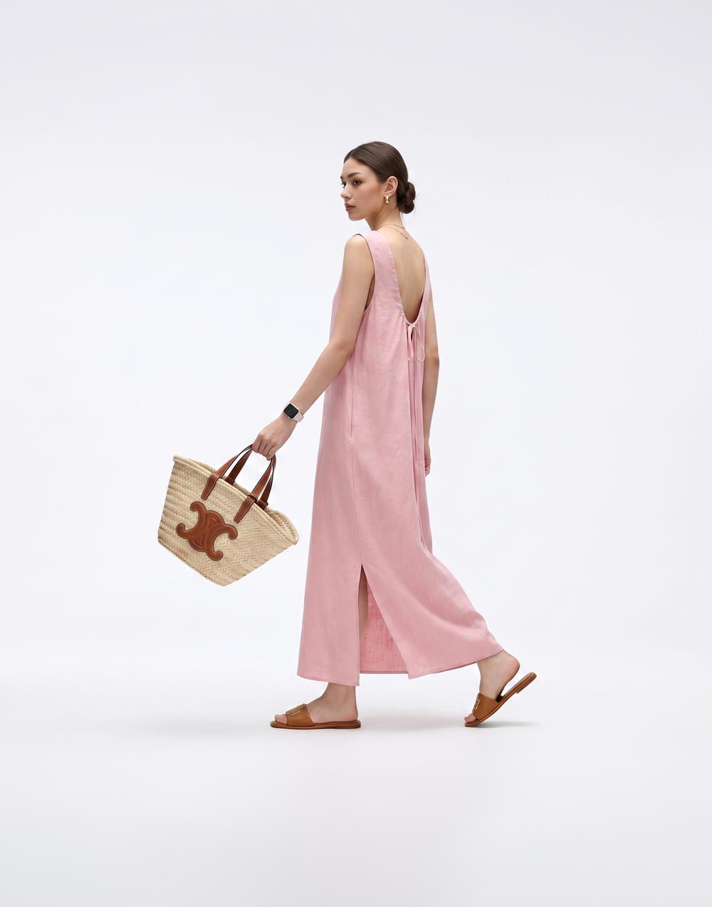 Cooling, Breathable Weekend Shift Linen Dress With Pockets