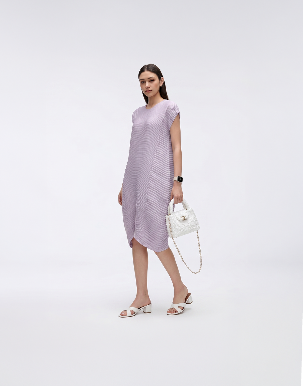 Wrinkle-Free, Cooling & Free Size Pleated Bella Dress