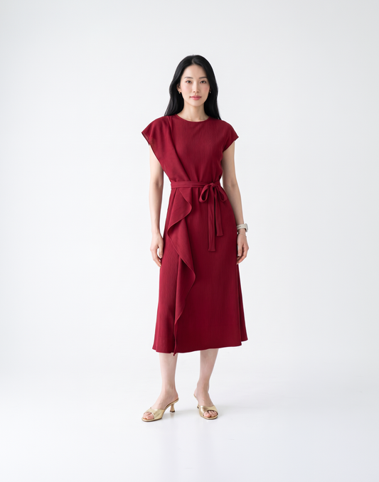 Wrinkle-Free, Cooling & Free Size Pleated Celina Dress