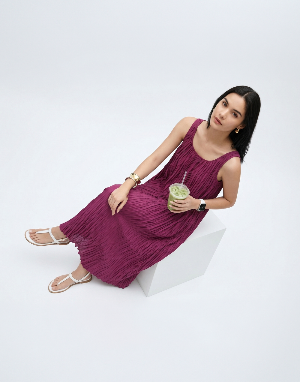 Cooling & Wrinkle-Free Pleated Sunshine Dress