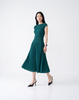 Wrinkle-Free, Cooling & Breathable Tummy Covering Pleated Luxe Dress