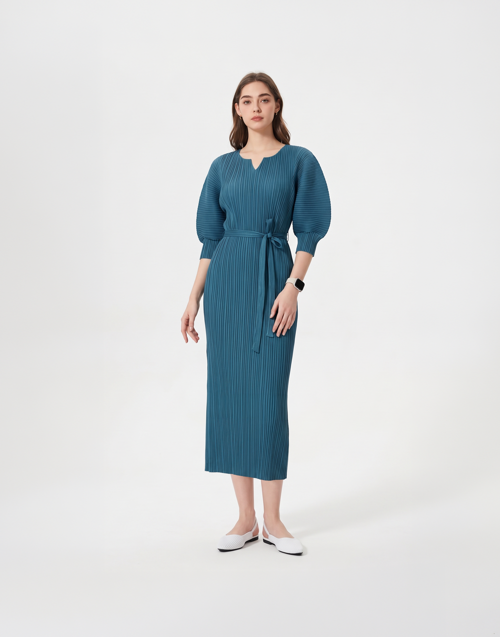 Wrinkle-Free, Cooling & Breathable Free Size Daydream Dress With Sleeves