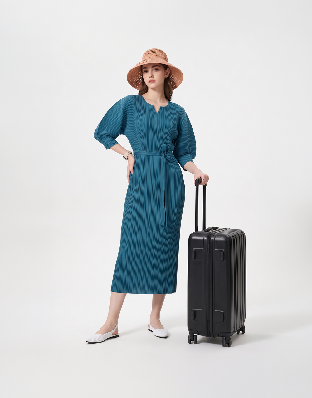 Wrinkle-Free, Cooling & Breathable Free Size Daydream Dress With Sleeves