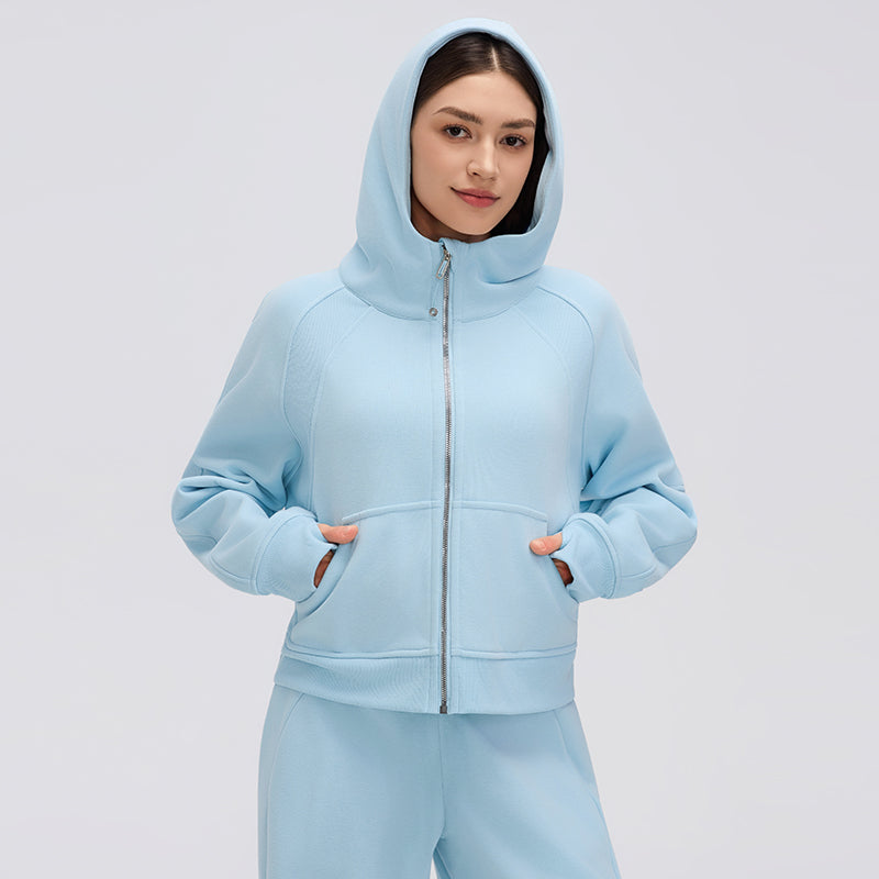 Buttery Soft, Warm & Cosy Glacier Jacket With Neck Warmer & Pockets - For Cold Climates