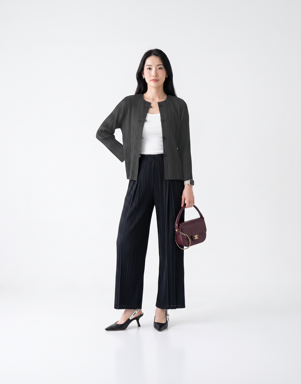 Wrinkle-Free, Cooling & Breathable Jade Pleated Jacket