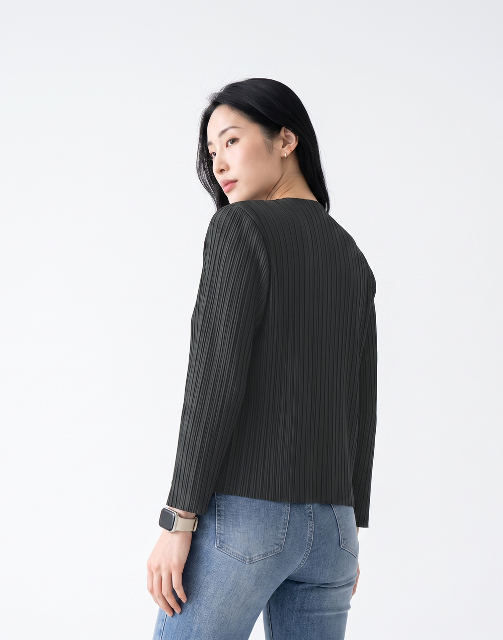 Wrinkle-Free, Cooling & Breathable Jade Pleated Jacket