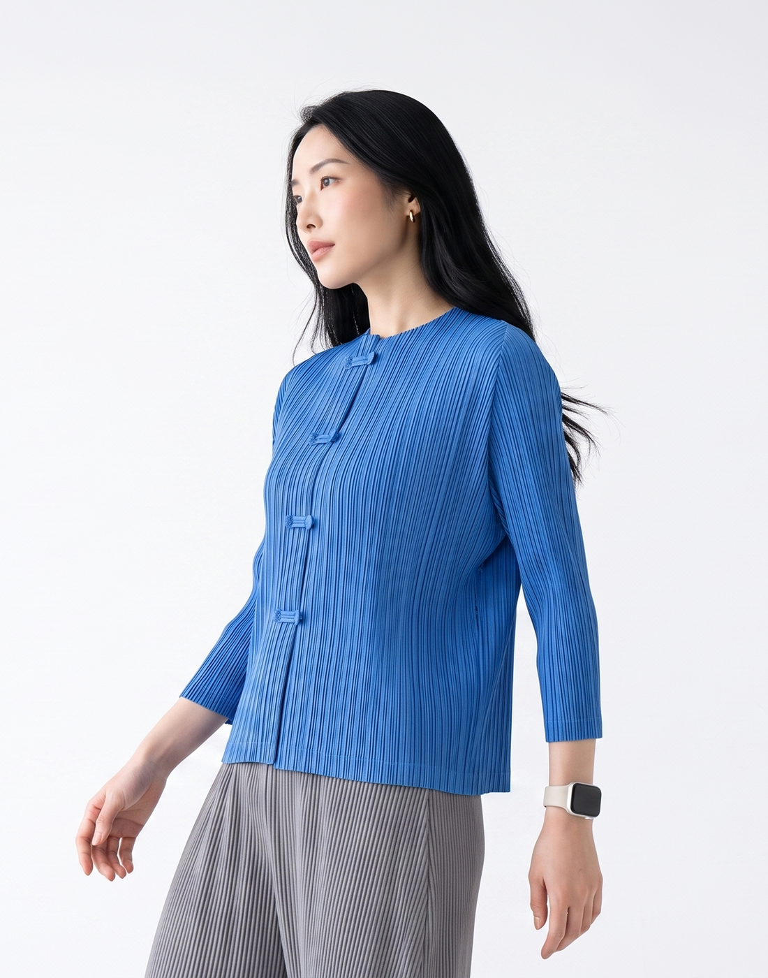 Wrinkle-Free, Cooling & Breathable Jade Pleated Jacket