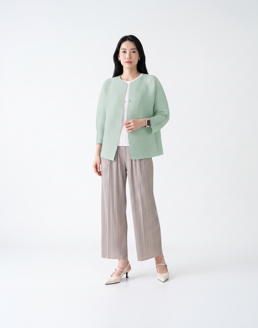 Wrinkle-Free & Cooling Pleated Free Size Harper Jacket
