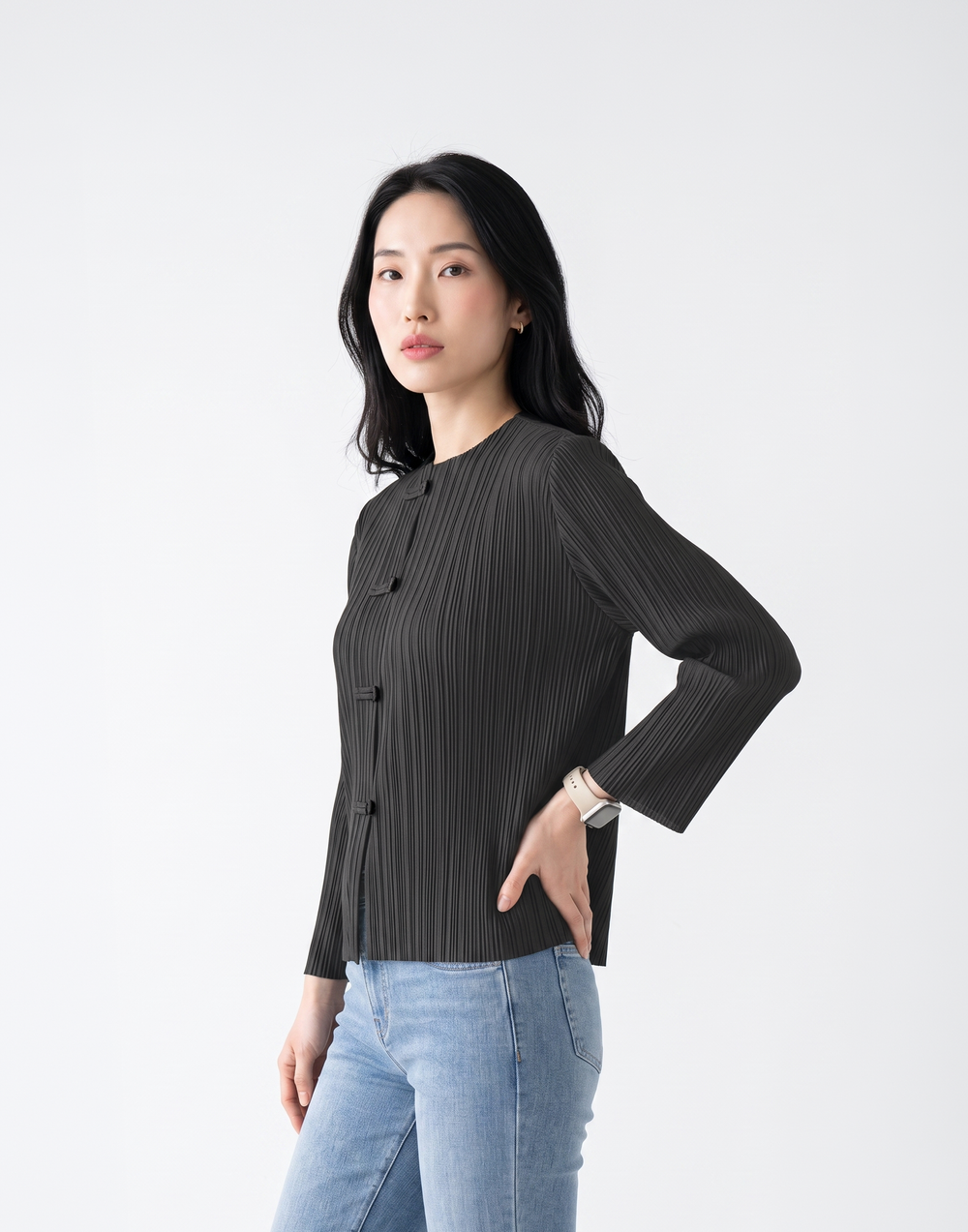 Wrinkle-Free, Cooling & Breathable Jade Pleated Jacket